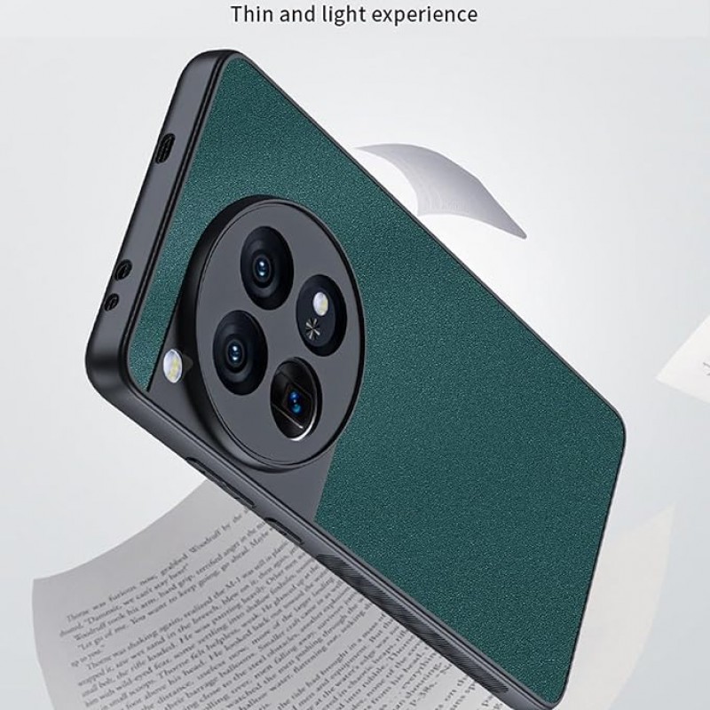 Θήκη PC & TPU Leather Cover  Xiaomi Poco M7 Pro Dark Green