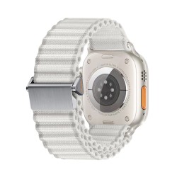 Ανταλλακτικό λουράκι Weave Pro QuickFit SApple Watch 1/2/3/4/5/6/SE/7/8 (42/44/45/49mm) White