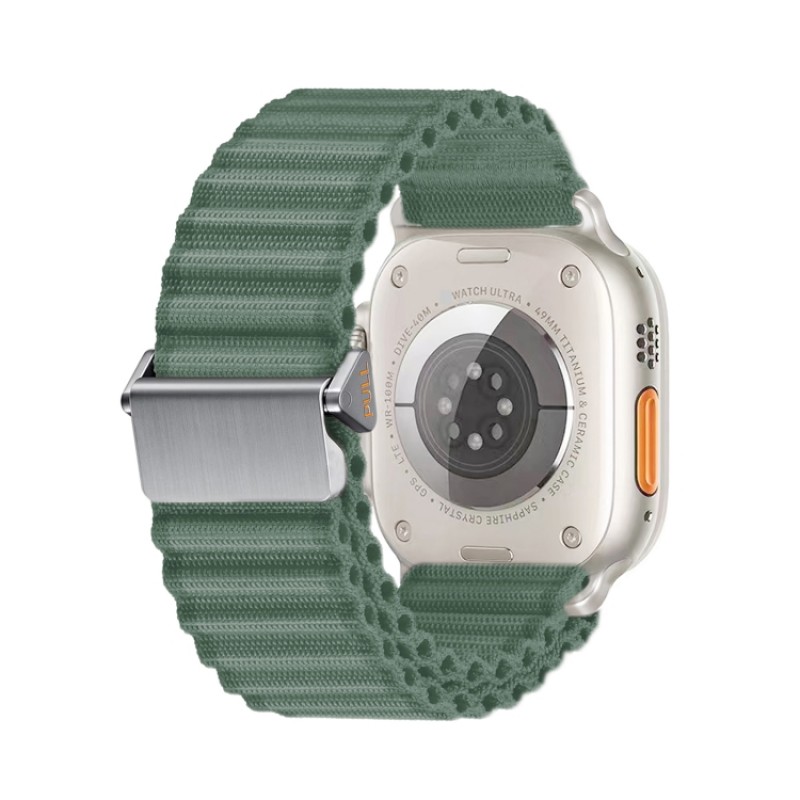 Ανταλλακτικό λουράκι Weave Pro QuickFit Apple Watch 1/2/3/4/5/6/SE/7/8 (42/44/45/49mm) Army Green