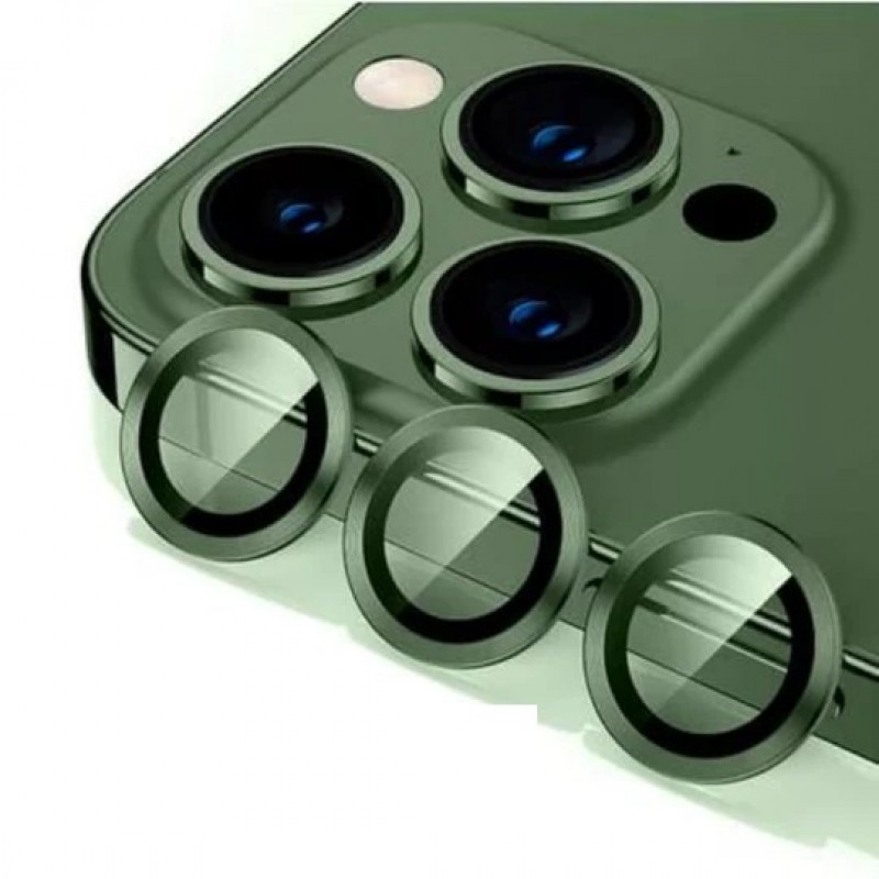 Γυαλί Προστασίας Eagle Eye Camera Lens with Metal Ring  Iphone 14 Pro (6.1'')/14 Pro Max (6.7") Tempered Glass 9H AntiCrash / AntiShock Green
