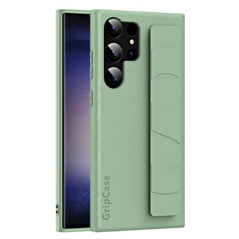 Θήκη PU Leather Standing Grip Case Galaxy S24 Ultra SM-S928 Green