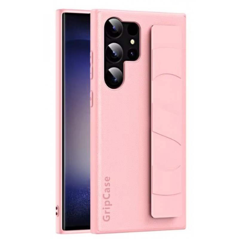 Θήκη PU Leather Standing Grip Case Galaxy S24 Ultra SM-S928 Pink