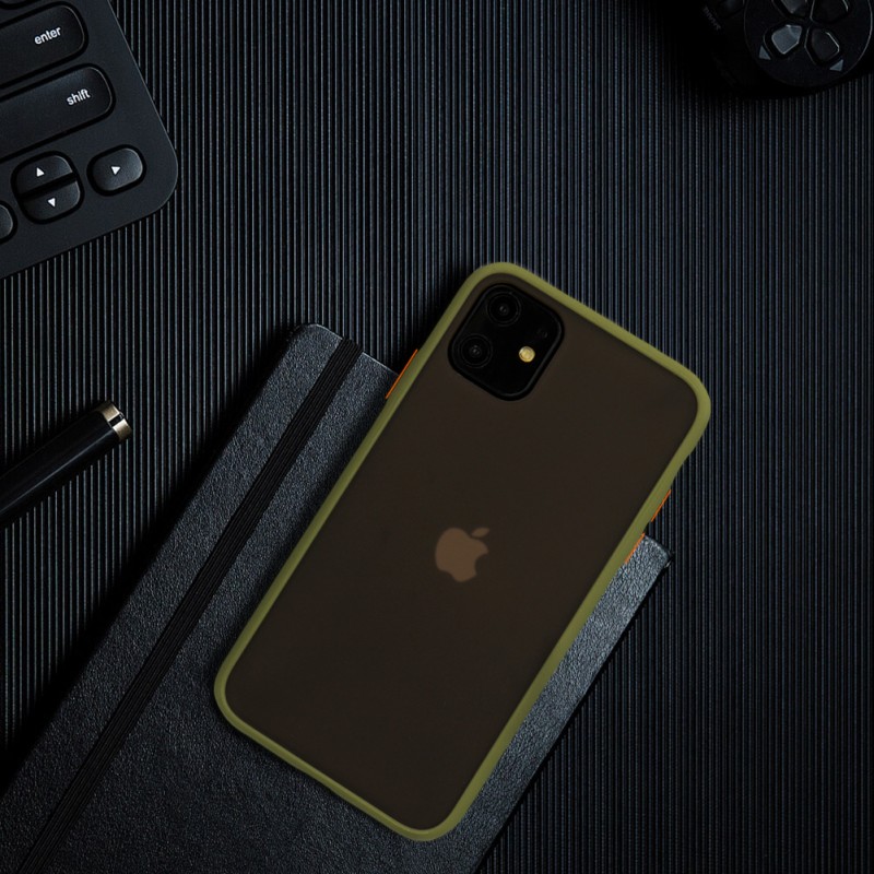 Θήκη TPU Vennus Color Button Samsung Galaxy S21 Ultra G998 Olive