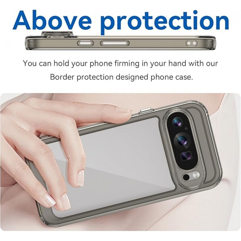 Θήκη Acrylic Space Case Color Edge Google Pixel 9 / 9 Pro Transparent Black