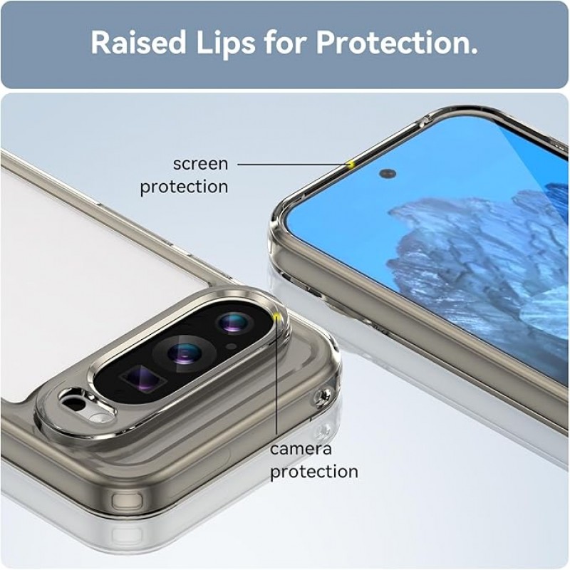 Θήκη Acrylic Space Case Color Edge Google Pixel 9 / 9 Pro Transparent Black