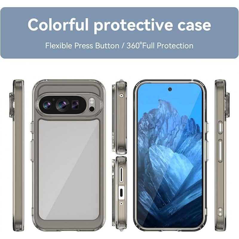 Θήκη Acrylic Space Case Color Edge Google Pixel 9 / 9 Pro Transparent Black