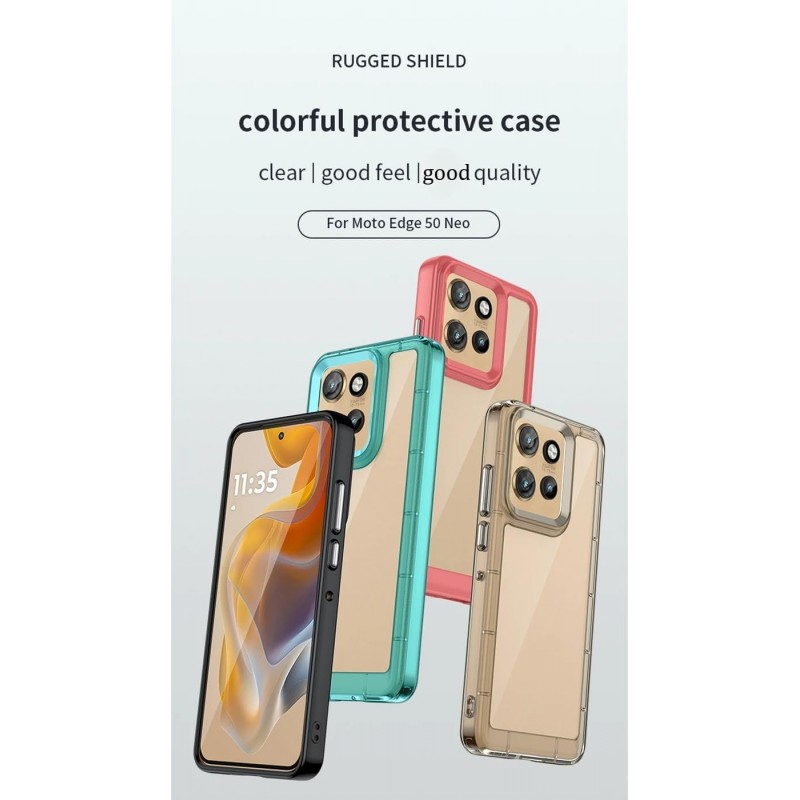 Θήκη Acrylic Space Case Color Edge Motorola Moto Edge 50 Neo Transparent Black