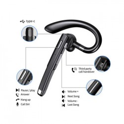 Ακουστικό Bluetooth Blavec Bluetooth Headset Discover 55 & PowerBank BHDI55-B Black