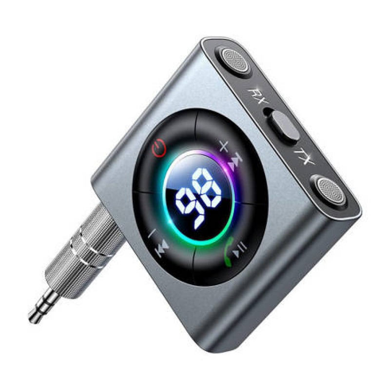 Φορτιστής Αυτοκινήτου Joyroom JR-CB2 Bluetooth FM Transmitter AUX Car Charger Grey
