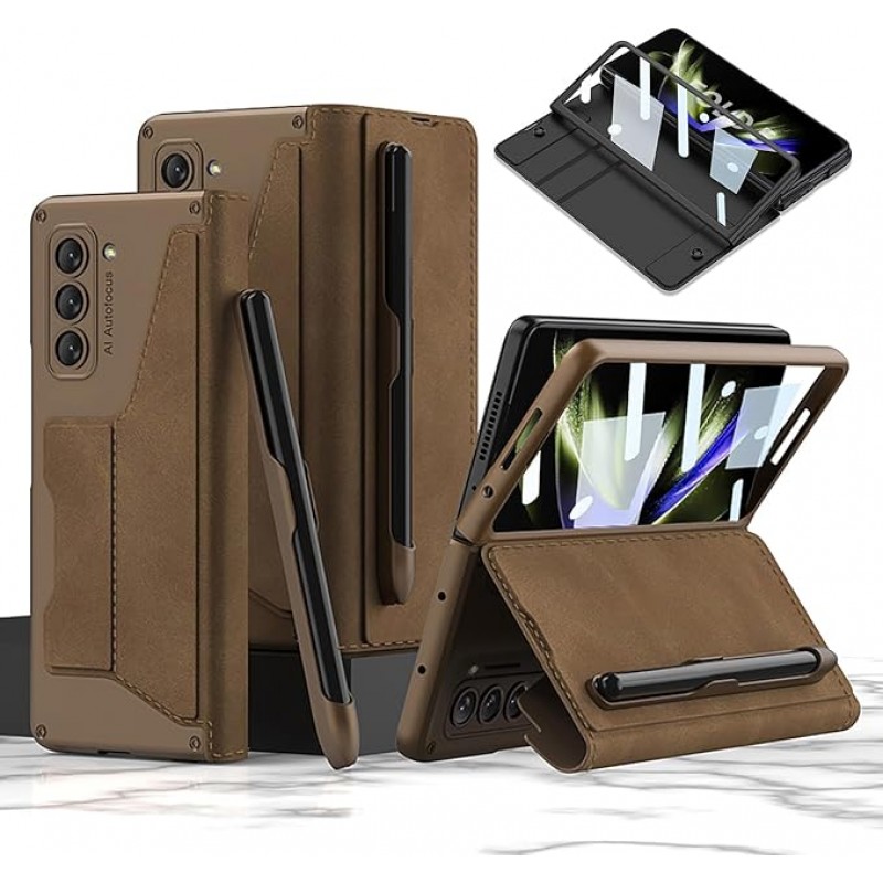 Θήκη Armor Leather Sleeve Case with Pen Slot Cloud Patterned Samsung Galaxy Z Fold5 5G SM-F946 Brown Θήκη Armor Leather Sleeve Case with Pen Slot Cloud Patterned Samsung Galaxy Z Fold5 5G SM-F946 Brown