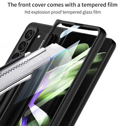 Θήκη Leather Kickstand with Pen Slot Samsung Galaxy Z Fold5 5G SM-F946 Black