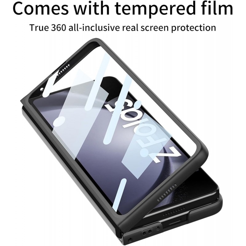 Θήκη Glass +PU Leather with Sliding Window & Pen Slot Samsung Galaxy Z Fold5 5G SM-F946 Green