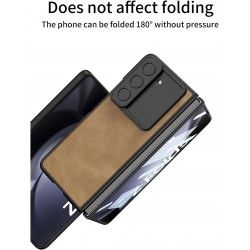 Θήκη Glass +PU Leather with Sliding Window & Pen Slot Samsung Galaxy Z Fold5 5G SM-F946 Green