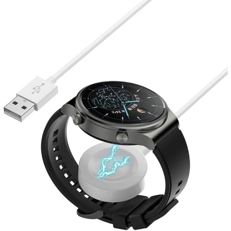 Ασύρματος Φορτιστής Huawei Watch GT 5 (41mm) / GT 5 (46mm) / GT 5 Pro (42mm) /GT 5 Pro (46mm) Qi Wireless Charging Pad White