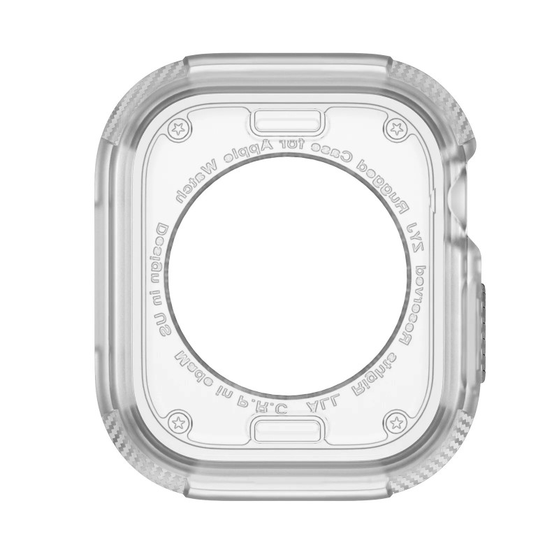 Θήκη Carbon Hard Silicone Screen Cover Apple Watch 10 (42mm) Clear