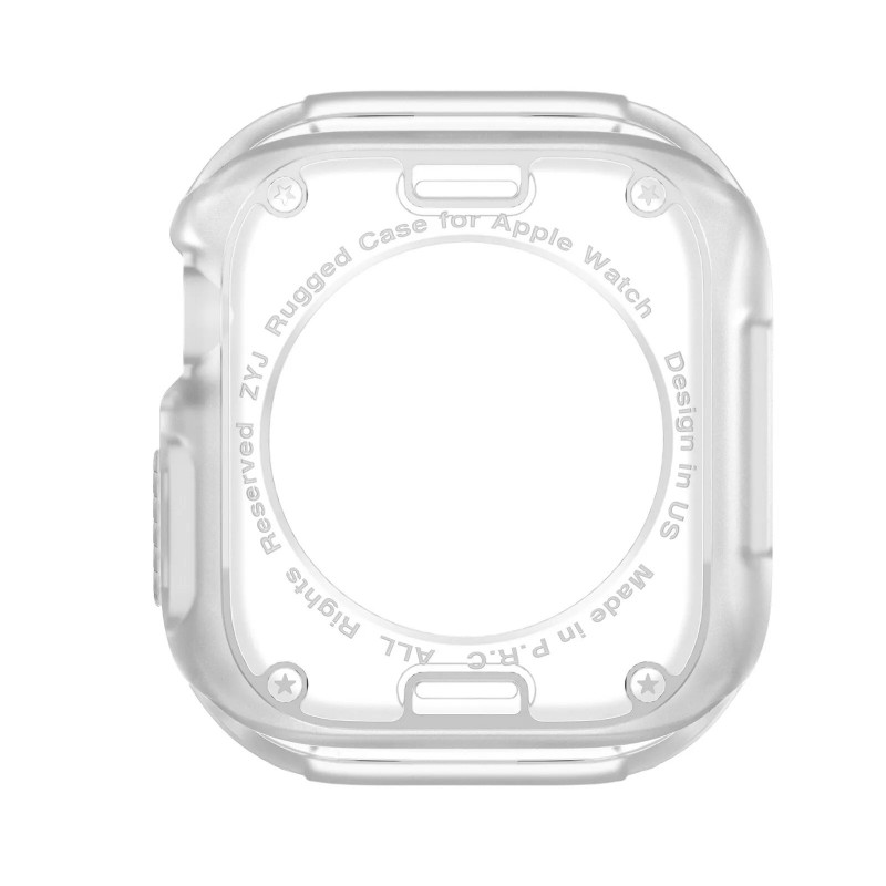 Θήκη Carbon Hard Silicone Screen Cover Apple Watch 10 (42mm) Clear