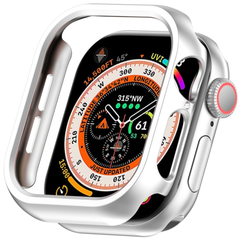 Θήκη PC Half Screen Cover Apple Watch 10 (42mm) Silver