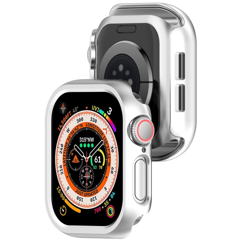 Θήκη PC Half Screen Cover Apple Watch 10 (42mm) Silver