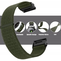 Ανταλλακτικό λουράκι Velcro Sport Band για Garmin Fenix 3/5x/3HR/5X Plus/6x/6x Pro/7x / 8 (51mm) Green(26mm)