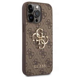Θήκη PU 4G Metal Logo Case Apple iPhone 14 Pro Max (6.7") Brown