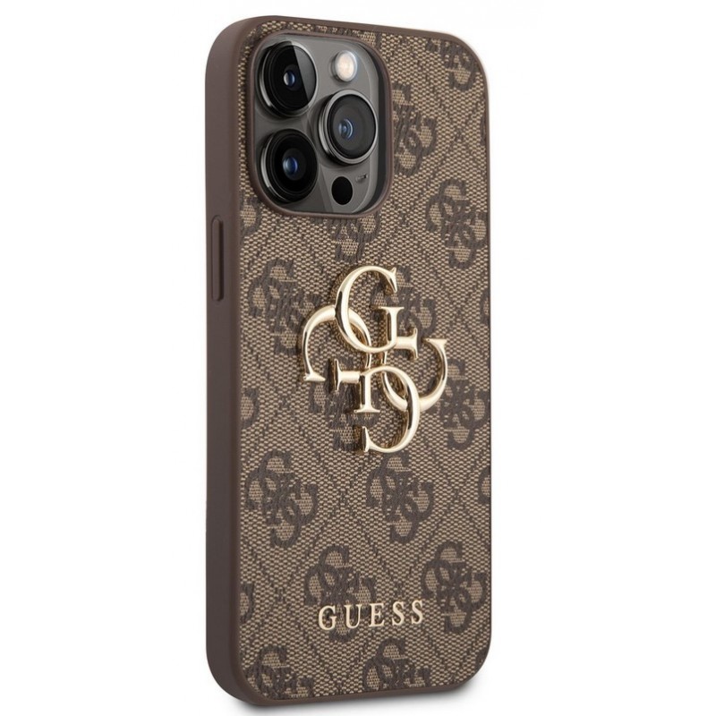 Θήκη PU 4G Metal Logo Case Apple iPhone 14 Pro Max (6.7") Brown