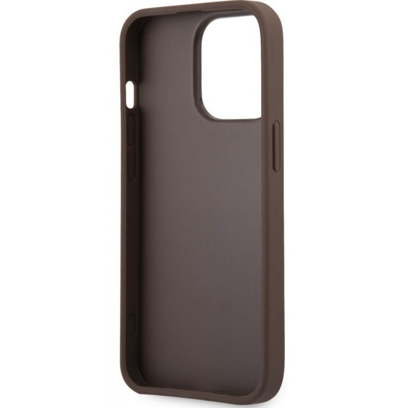 Θήκη PU 4G Metal Logo Case Apple iPhone 14 Pro Max (6.7") Brown