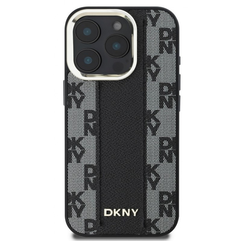 Θήκη DKNY PU Leather Checkered Pattern Magsafe Case for Apple iPhone 16 Pro Max (6.9") Black