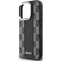 Θήκη DKNY PU Leather Checkered Pattern Magsafe Case for Apple iPhone 16 Pro Max (6.9") Black