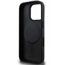 Θήκη DKNY PU Leather Checkered Pattern Magsafe Case for Apple iPhone 16 Pro Max (6.9") Black