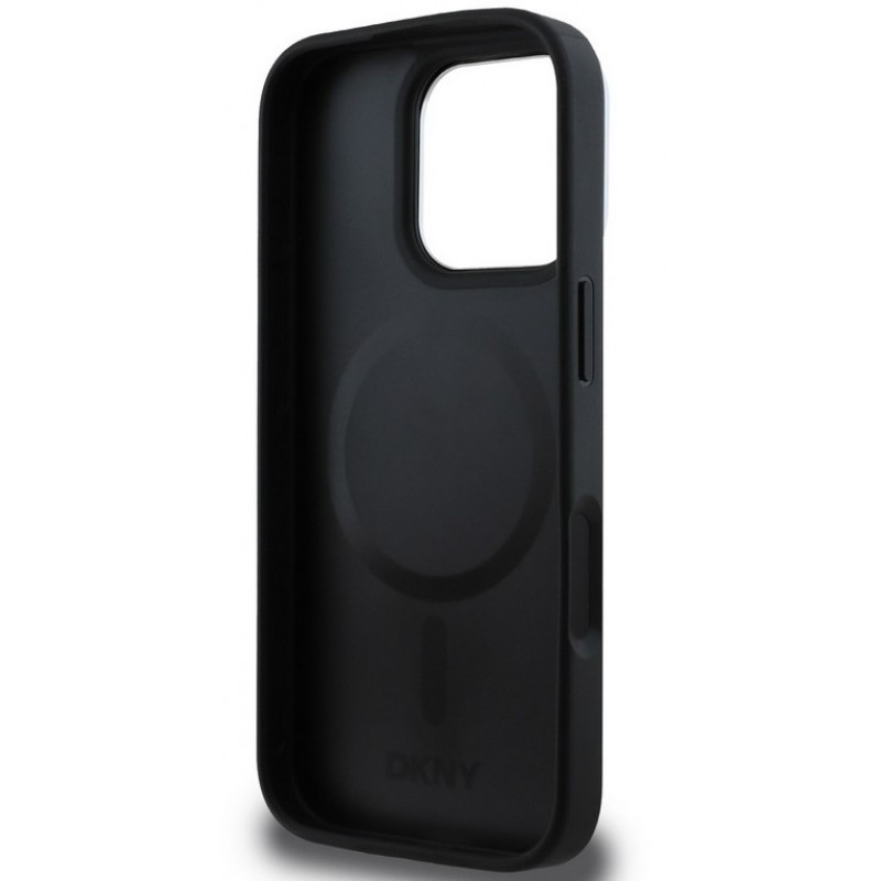 Θήκη DKNY PU Leather Checkered Pattern Magsafe Case for Apple iPhone 16 Pro Max (6.9") Black