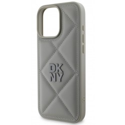 Θήκη DKNY PU Leather Quilted Stack Logo Case for Apple iPhone 16 Pro Max (6.9") Grey