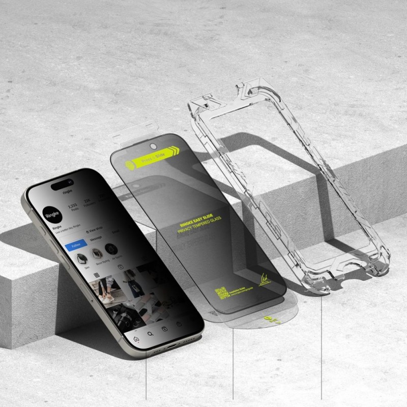 Γυαλί Προστασίας Ringke Easy Slide 2-Pack iPhone 16 Pro Max Privacy Γυαλί Προστασίας Ringke Easy Slide 2-Pack iPhone 16 Pro Max Privacy
