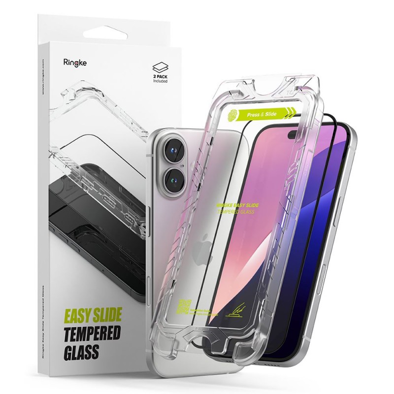 Γυαλί Προστασίας Ringke Easy Slide 2-Pack iPhone 15 / 16 Black Γυαλί Προστασίας Ringke Easy Slide 2-Pack iPhone 15 / 16 Black