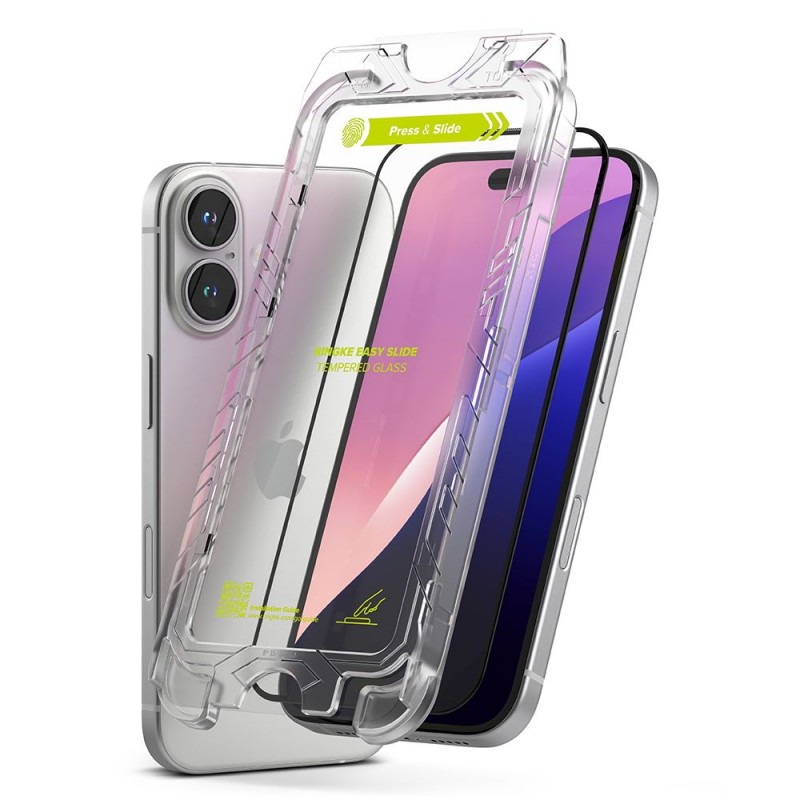 Γυαλί Προστασίας Ringke Easy Slide 2-Pack iPhone 15 / 16 Black Γυαλί Προστασίας Ringke Easy Slide 2-Pack iPhone 15 / 16 Black