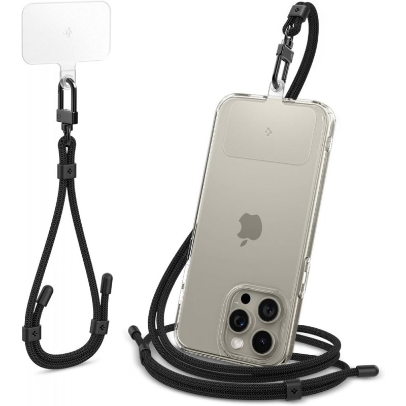  Λουράκι Λαιμού στήριξης Θήκης Spigen Universal Strap Set Crossbody & Wrist Black (AFA06259)