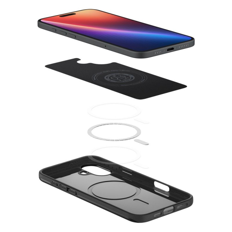 Θήκη Spigen Thin Fit Mag MagSafe Apple iPhone 16 Plus (6.7") Black (ACS08060)