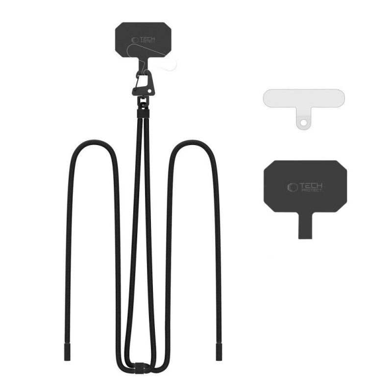  Λουράκι Λαιμού στήριξης Θήκης Tech-Protect C5S Rope CrossBody Strap Black