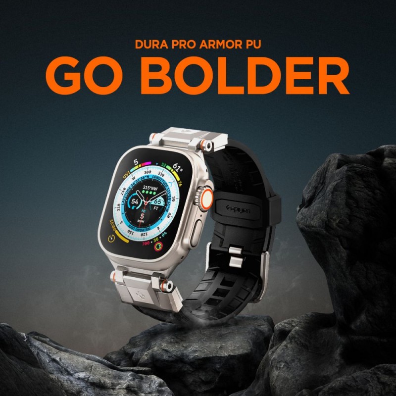 Ανταλλακτικό λουράκι Spigen Durapro Armor PU Apple Watch 1/2/3/4/5/6/SE/7/8/9 Ultra 1 / 2 (42/44/45/49mm) AMP07591 Black Ανταλλακτικό λουράκι Spigen Durapro Armor PU Apple Watch 1/2/3/4/5/6/SE/7/8/9 Ultra 1 / 2 (42/44/45/49mm) AMP07591 Black