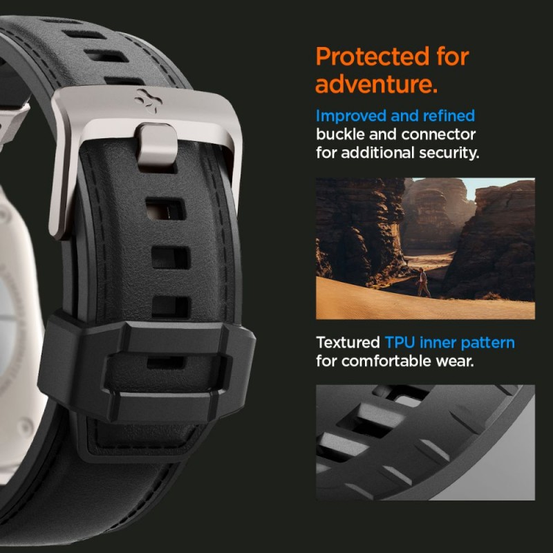Ανταλλακτικό λουράκι Spigen Durapro Armor PU Apple Watch 1/2/3/4/5/6/SE/7/8/9 Ultra 1 / 2 (42/44/45/49mm) AMP07591 Black Ανταλλακτικό λουράκι Spigen Durapro Armor PU Apple Watch 1/2/3/4/5/6/SE/7/8/9 Ultra 1 / 2 (42/44/45/49mm) AMP07591 Black
