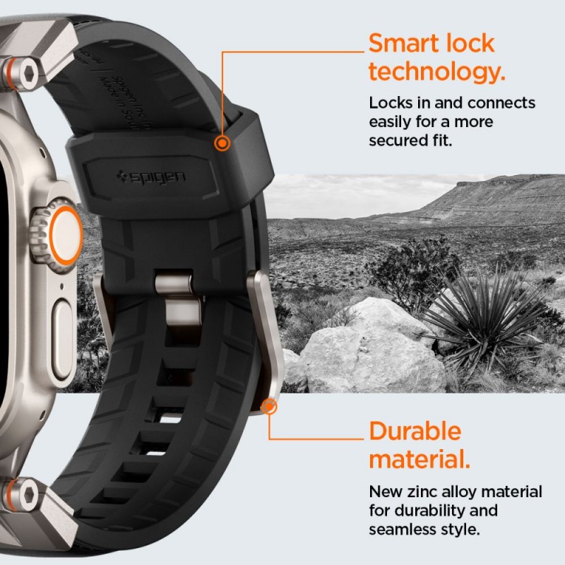 Ανταλλακτικό λουράκι Spigen Durapro Armor PU Apple Watch 1/2/3/4/5/6/SE/7/8/9 Ultra 1 / 2 (42/44/45/49mm) AMP07591 Black Ανταλλακτικό λουράκι Spigen Durapro Armor PU Apple Watch 1/2/3/4/5/6/SE/7/8/9 Ultra 1 / 2 (42/44/45/49mm) AMP07591 Black