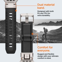 Ανταλλακτικό λουράκι Spigen Durapro Armor PU Apple Watch 1/2/3/4/5/6/SE/7/8/9 Ultra 1 / 2 (42/44/45/49mm) AMP07591 Black Ανταλλακτικό λουράκι Spigen Durapro Armor PU Apple Watch 1/2/3/4/5/6/SE/7/8/9 Ultra 1 / 2 (42/44/45/49mm) AMP07591 Black