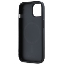 Θήκη DKNY PU Leather Silver Metal Logo Magsafe Case for iPhone 13 (6.1") Grey