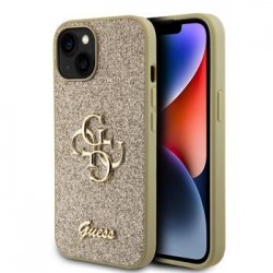 Θήκη Guess PU Fixed Glitter 4G Metal Logo Case for iPhone 13 (6.1") Gold