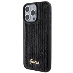 Θήκη Guess Sequin Script Logo Case Apple iPhone 14 Pro (6.1") Black