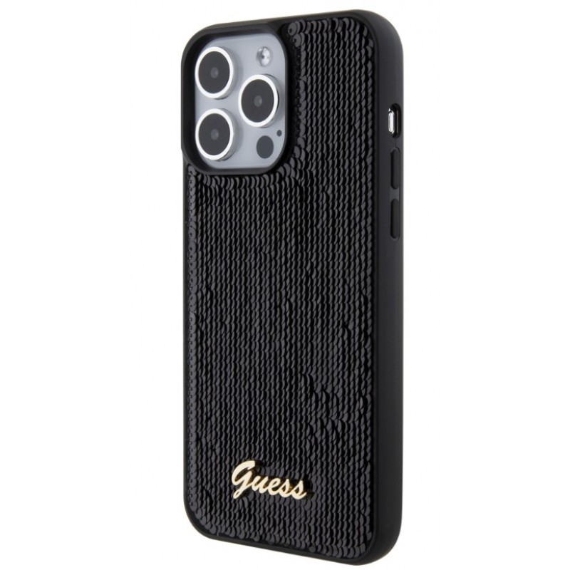 Θήκη Guess Sequin Script Logo Case Apple iPhone 14 Pro (6.1") Black