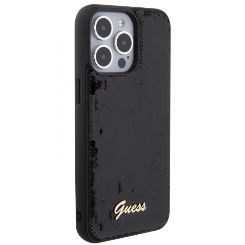 Θήκη Guess Sequin Script Logo Case Apple iPhone 14 Pro (6.1") Black