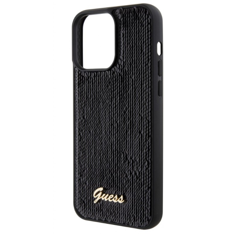 Θήκη Guess Sequin Script Logo Case Apple iPhone 14 Pro (6.1") Black