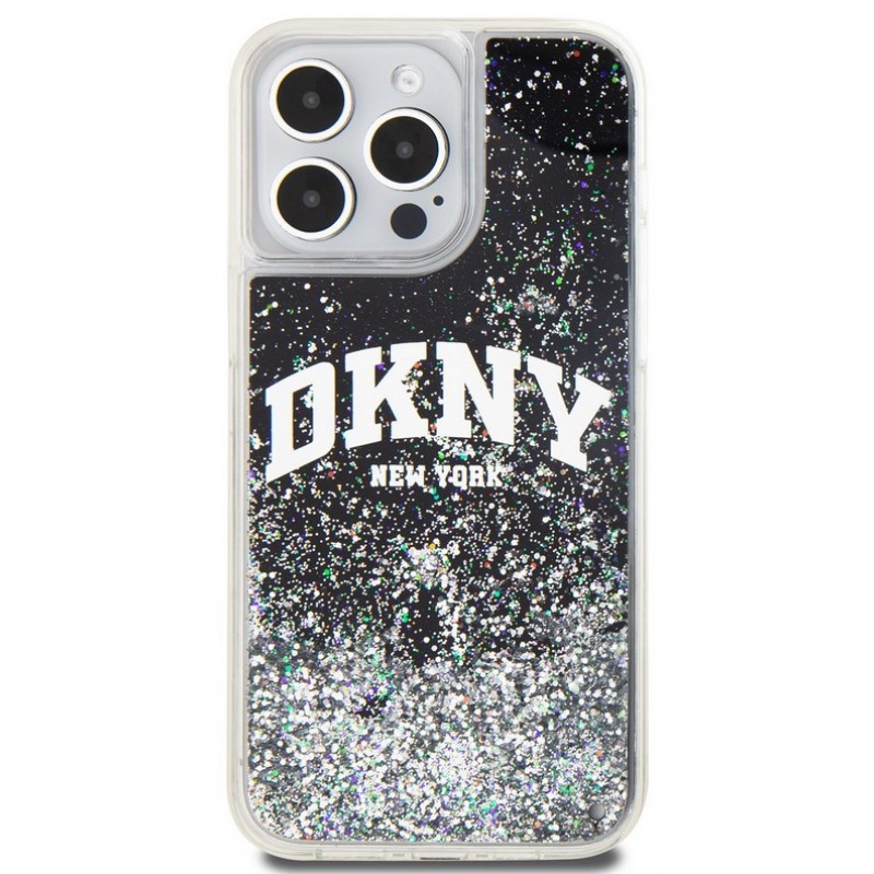 Θήκη DKNY Liquid Glitter Arch Logo Case Apple iPhone 15 Pro Max (6.7") Black