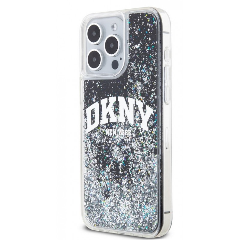 Θήκη DKNY Liquid Glitter Arch Logo Case Apple iPhone 15 Pro Max (6.7") Black