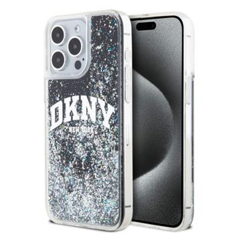Θήκη DKNY Liquid Glitter Arch Logo Case Apple iPhone 15 Pro Max (6.7") Black